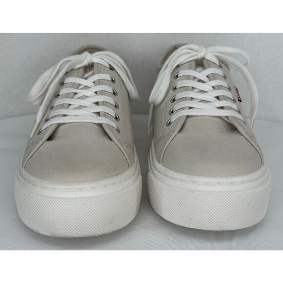 Levi's Dakota Synthetic Suede Low Top Casual Lace Up Stone Color Sneakers 7 - Picture 5 of 8